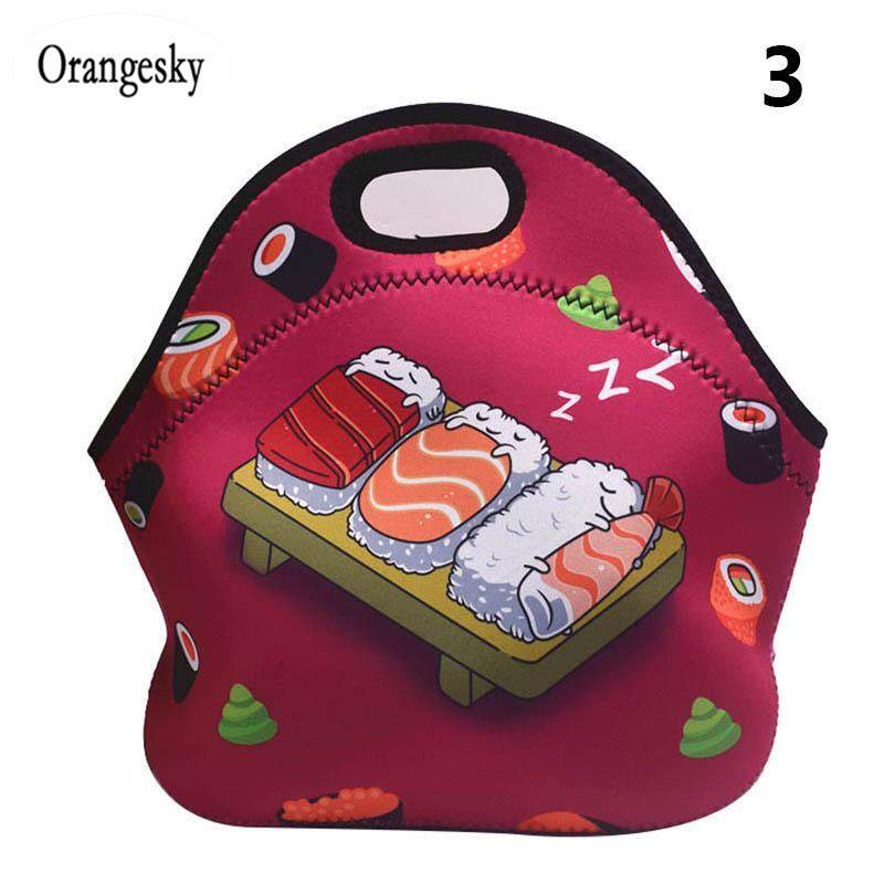 Orangesky 1 Pcs Kotak Bekal Makan Siang Tas Tote Kotak Bento Kartun Tas Tangan Bergambar untuk Pekerjaan Sekolah Piknik Di Luar Ruangan