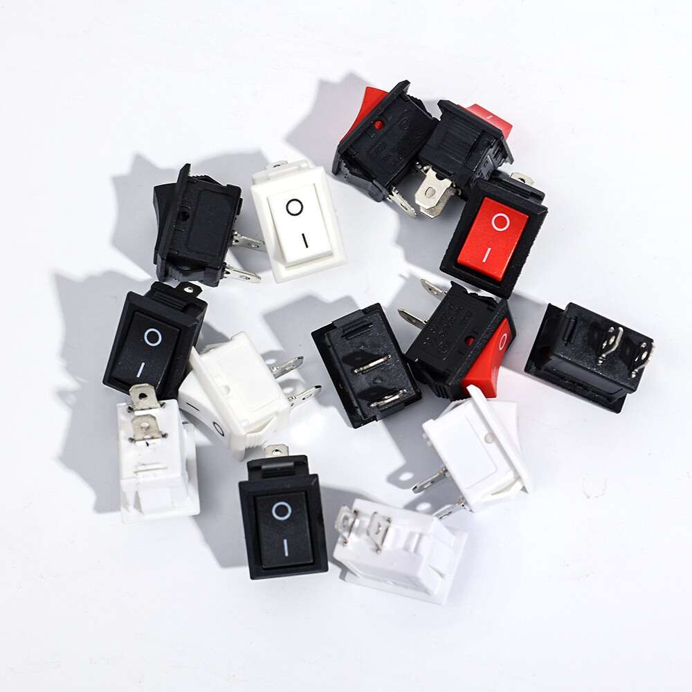 10pcs Push Button Switch 10x15mm SPST 2Pin 3A 250V KCD11 Snap-in on/Off Rocker Switch