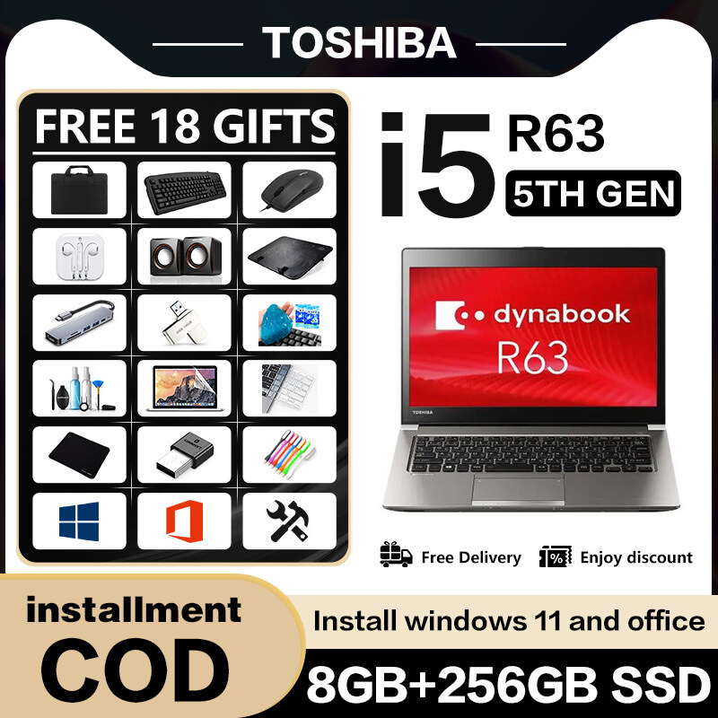 TOSHIBA Laptop R63】13.3in / Core i5-6200U / DDR3 8GB memory