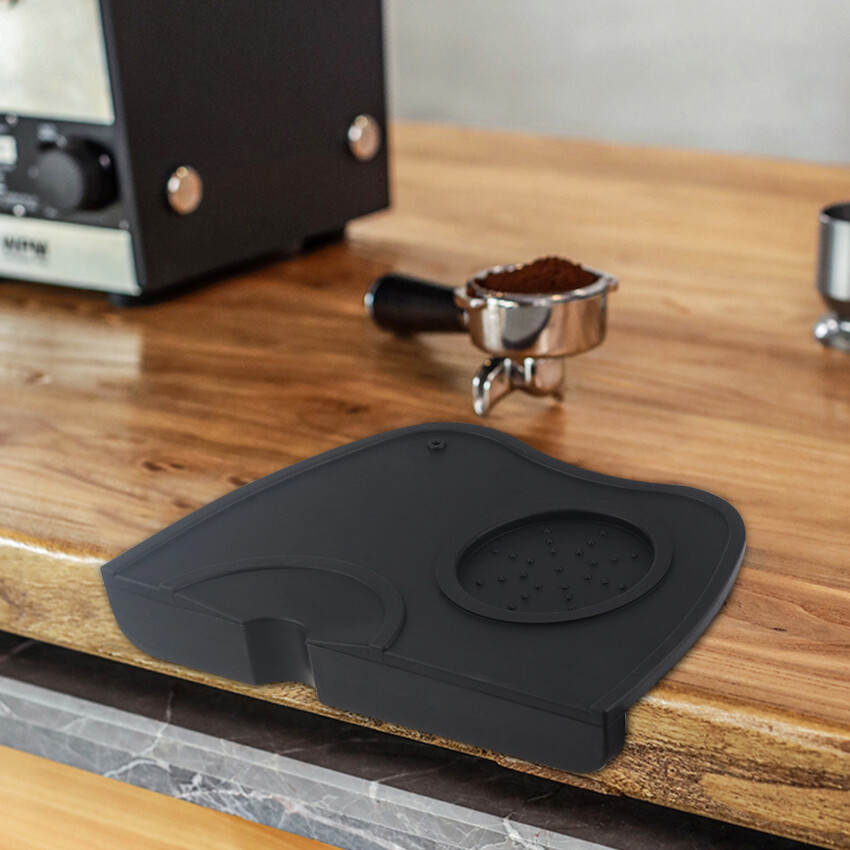 Espresso Tamp Mat,Food Grade Silicone Anti-slip Espresso Coffee Tamping Mat Multifunction Holder Corner Pad Holder Easy to Clean