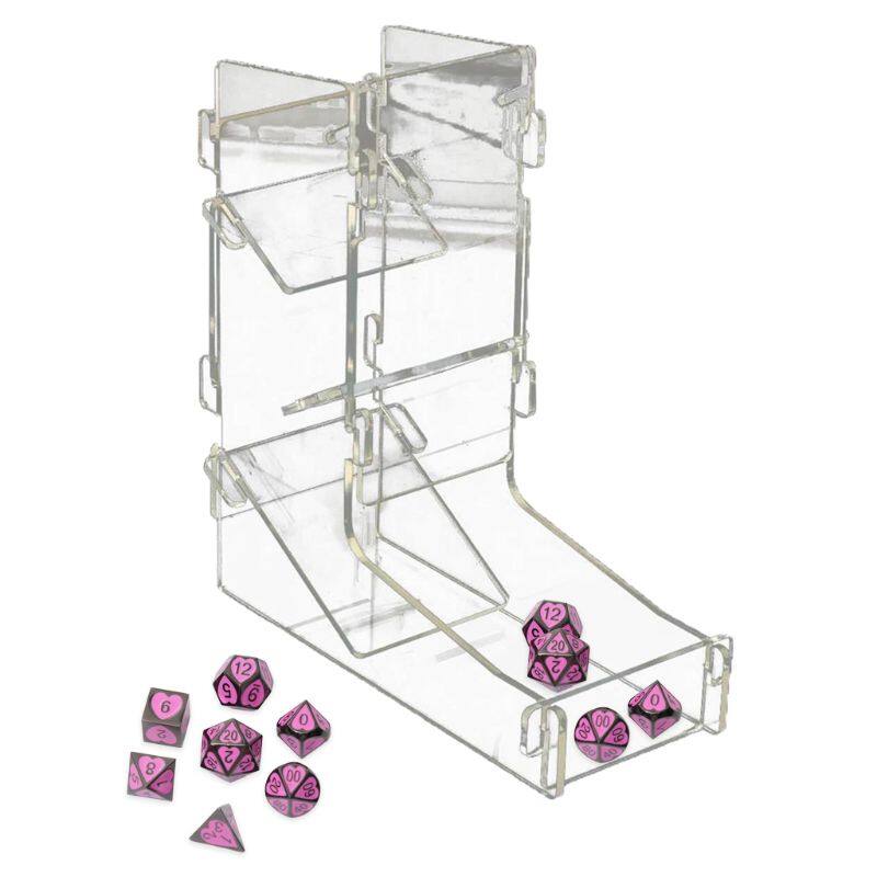 DND Acrylic Transparent Dice Tower DIY Board Game RPG Rolling Tower MTG Games
