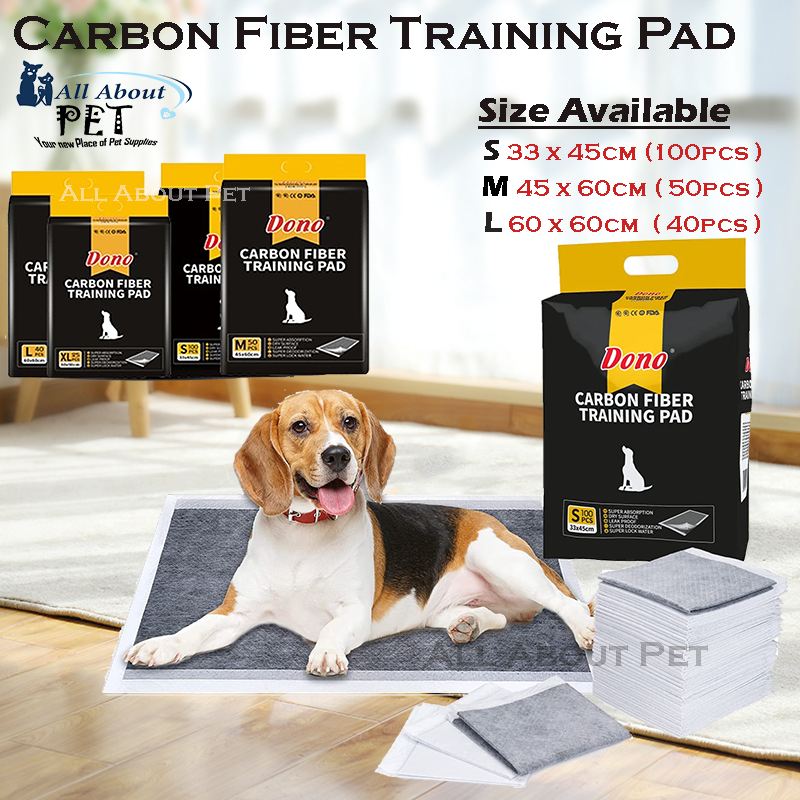 DONO 60cm X 45cm Charcoal Puppy Dog Toilet Training Pads Mats (50 Pack