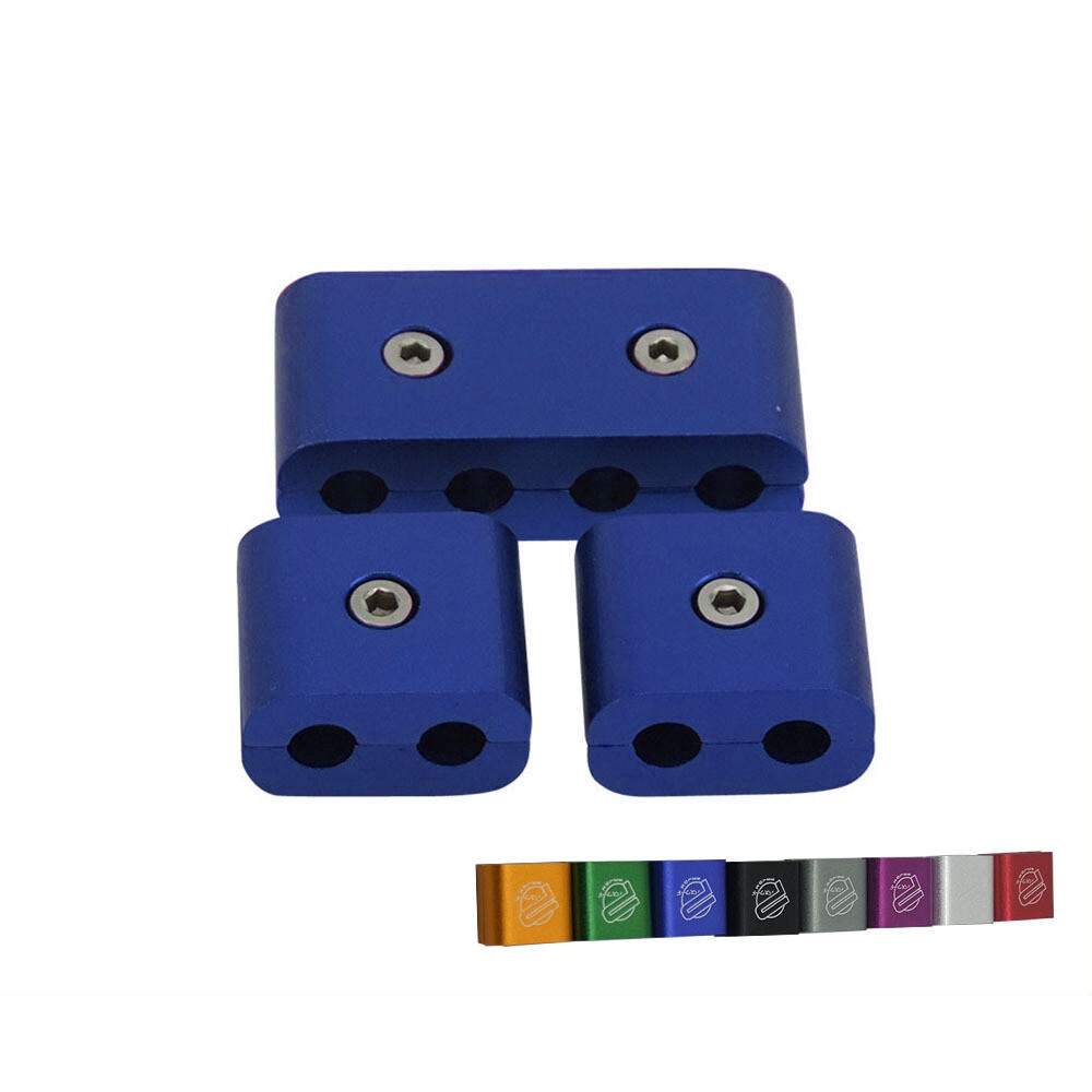 3pcs/pack JDM SPW Password Car Spark Plug Electrical Wire Clamp Separator Line Ignition Cable Clip Auto Decoration (Blue)