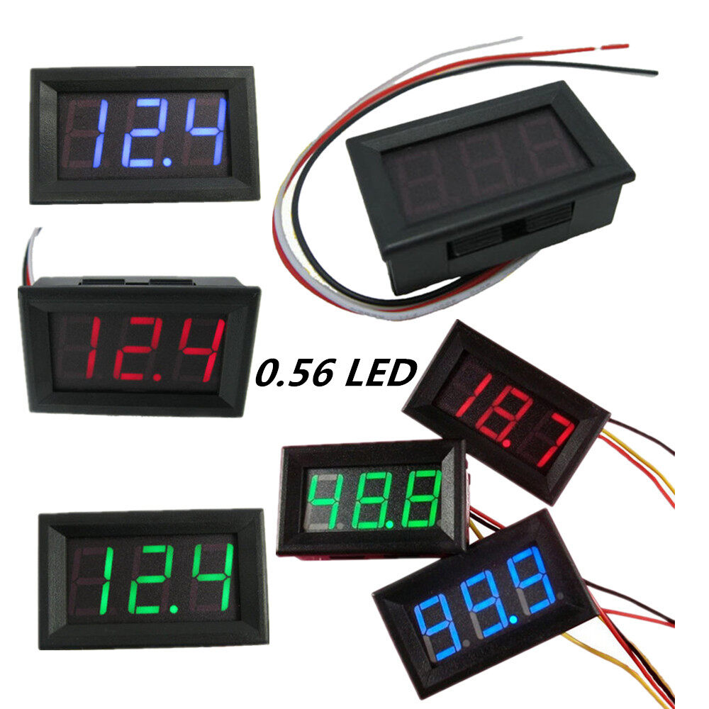 DM Bảng Vôn Kế Kỹ Thuật Số LED Mini 0.56 Inch DC4.5/4.7/0 ~ 30V Chính Hãng Đồng Hồ Đo Điện Áp Chính Xác 3 Dây 0 ~ 30V
