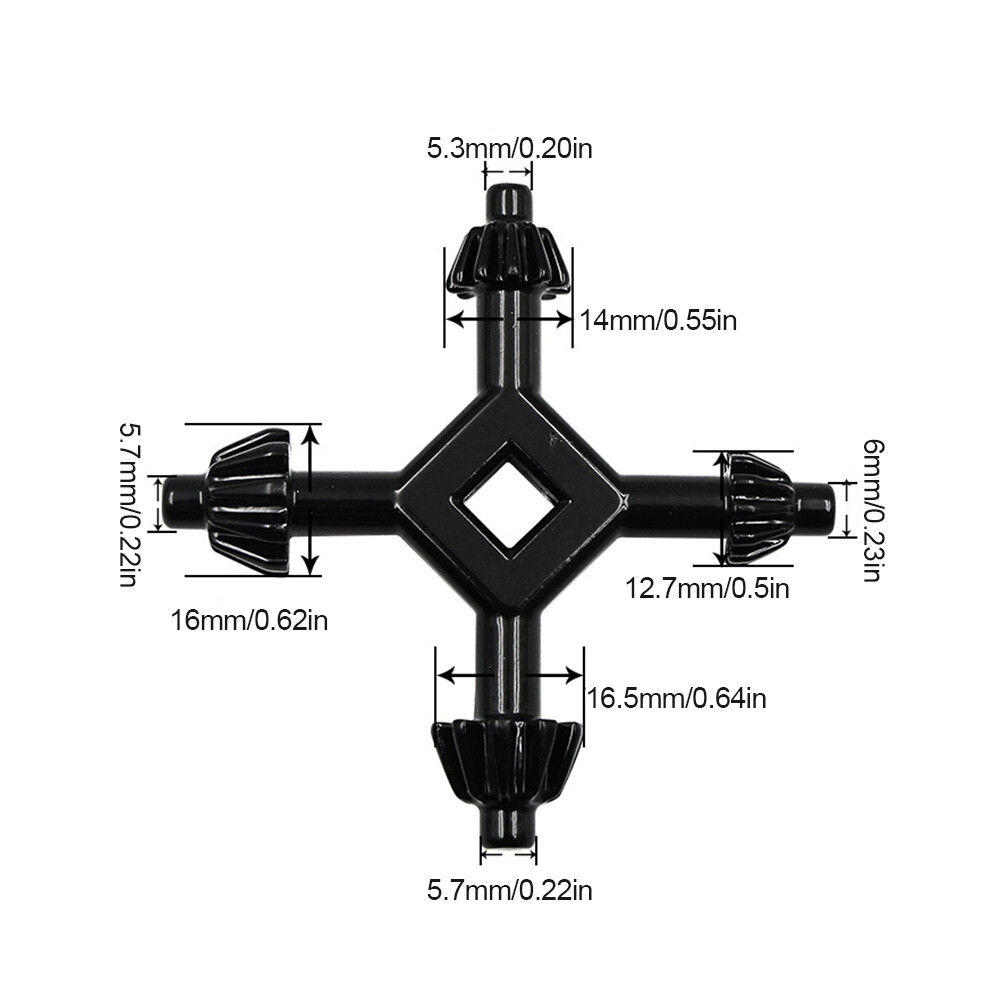 Diymore slope Chuck Key Multifunctional Hand-drill Alloy Key 4 in 1 Electric Drill Chuck Key Perfect for Home Decoration Use