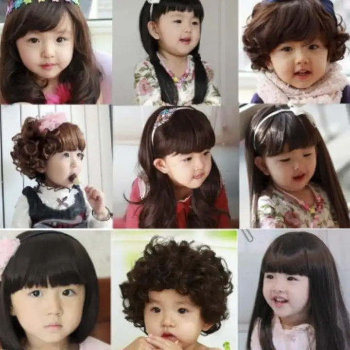Bloom Lovely Boys Girls Hair Wig Full Head Children Wigs Kids
