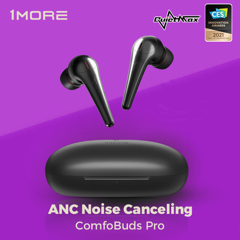 Original 1MORE Comfobuds Pro ANC TWS Noise Cancelling Bluetooth 5.0 Wireless Earbud QuietMax 13.4mm Bass Dynamic AAC Gaming Headset Singapore