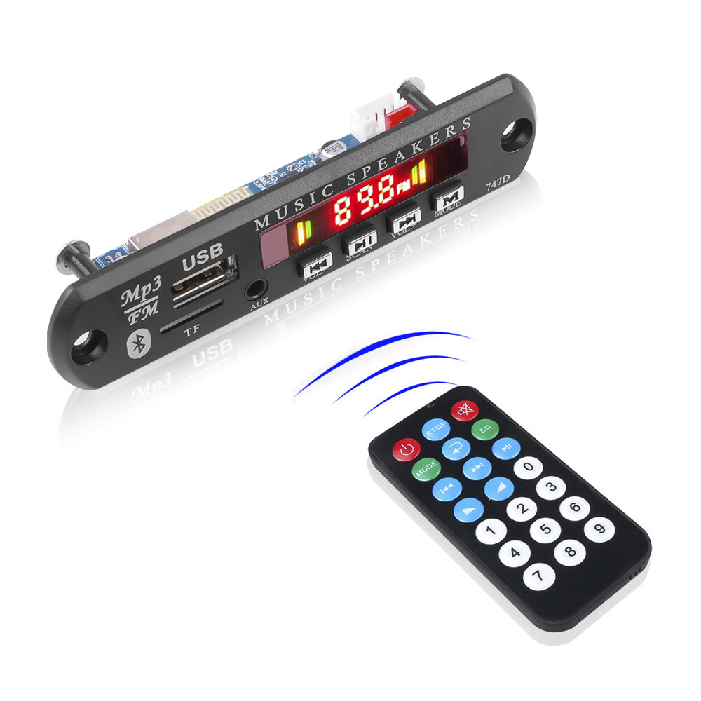 Bo Mạch Giải Mã MP3 WMA DC 5V 12V Bộ Giải Mã MP3 Bluetooth Không Dây Mô-đun Âm Thanh USB Đài Phát Thanh TF Với Điều Khiển Từ Xa Cho Loa Xe Hơi