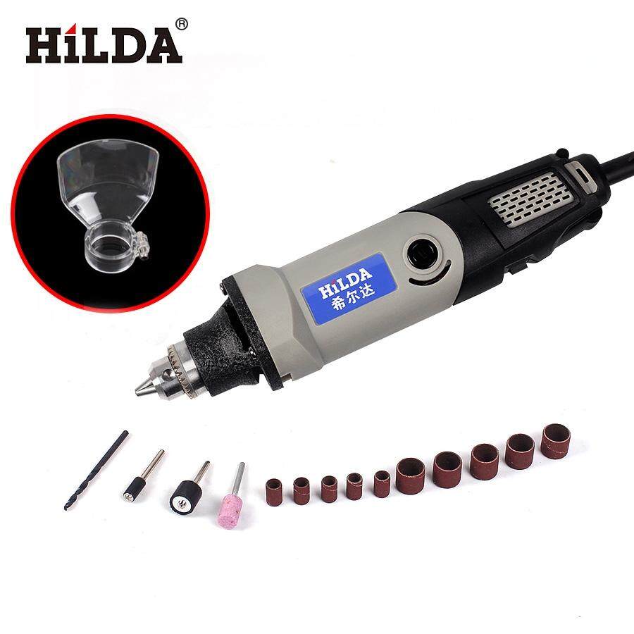 HILDA Tốc Độ Biến Đổi Dụng Cụ Xoay Điện Dụng Cụ 400W Máy Khoan Mini 6 vị trí Dremel Dụng Cụ Xoay mài mini Máy