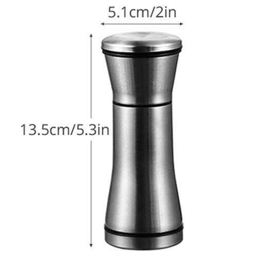 KONCO 1 Piece Salt and Pepper Shakers & Mills, Stainless Steel Sea Salt & Coffee  Grinders with Adjustable Ceramic Pepper Grinder