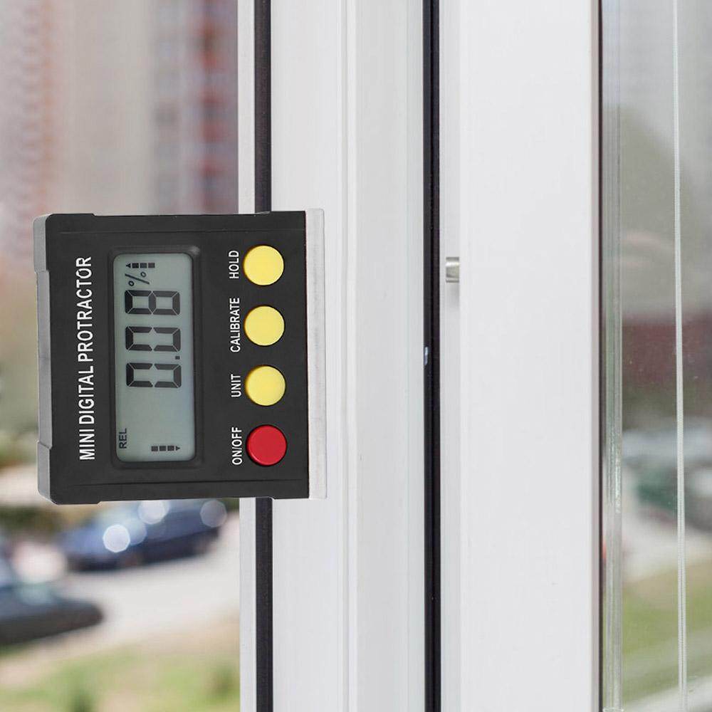 Máy Đo Góc Ngang Máy Đo Độ Nghiêng Thước Đo Kỹ Thuật Số Cấp Điện Tử Hộp Đế Nam Châm Dụng Cụ Đo