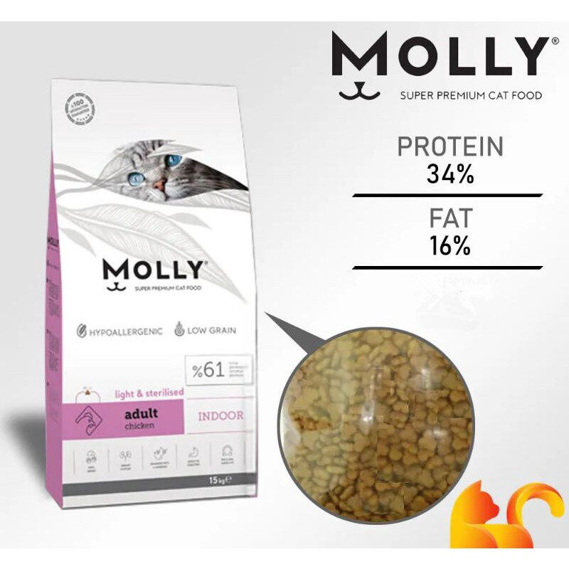 Molly Cat Food Chicken Shrimp Salmon Kitten 2KG Lazada