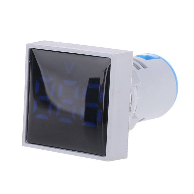 Vôn kế vuông, bảng điện áp ac 20-500v đèn led chỉ báo điện áp kỹ thuật số, 22mm