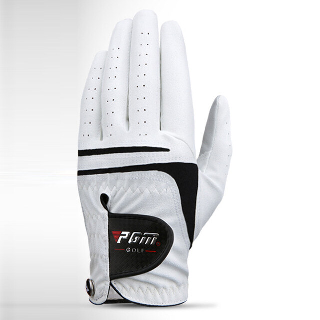 PGM Men Golf Gloves White Leather Breathable Comfortable Antiskidding