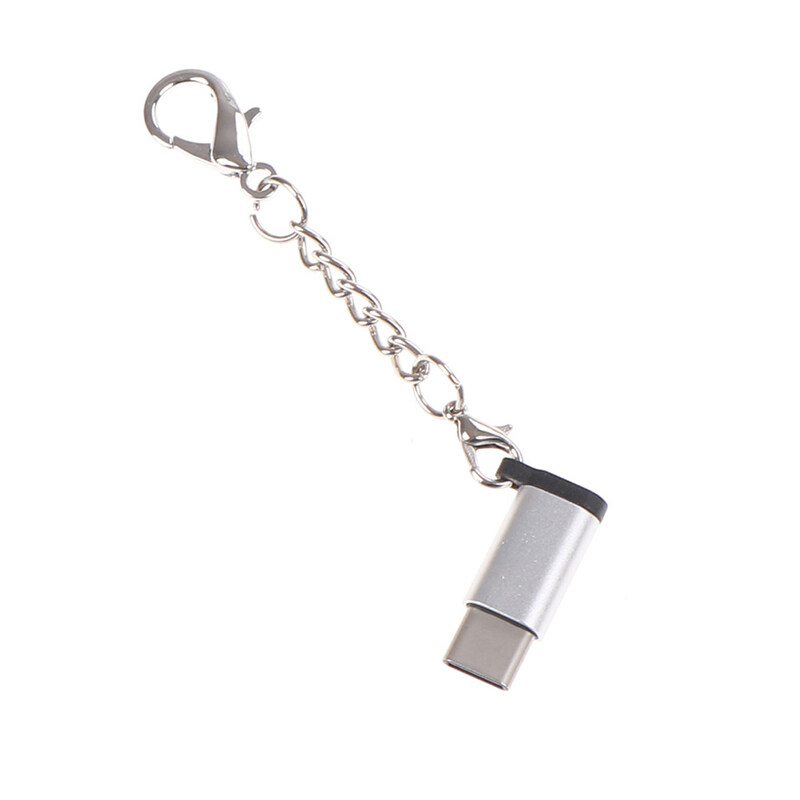 Aluminum USBC to Micro USB Adapter Keychain TypeC to Micro USB