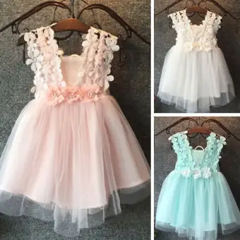 Fashion Kids Baby Girls Dress Princess Sleeveless Birthday Party