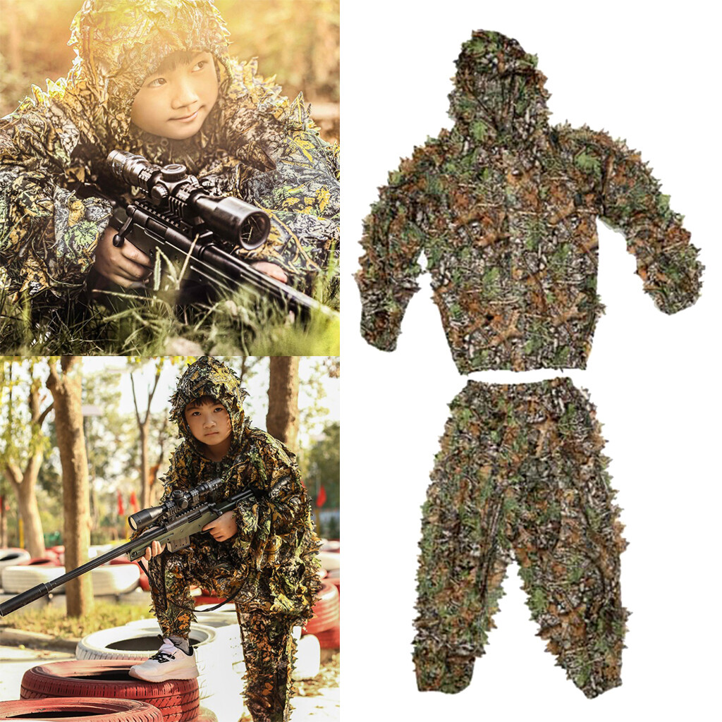 WDAir Ghillie Suit Set Sniper Train Leaf Jungle Forest Woodland Camouflage