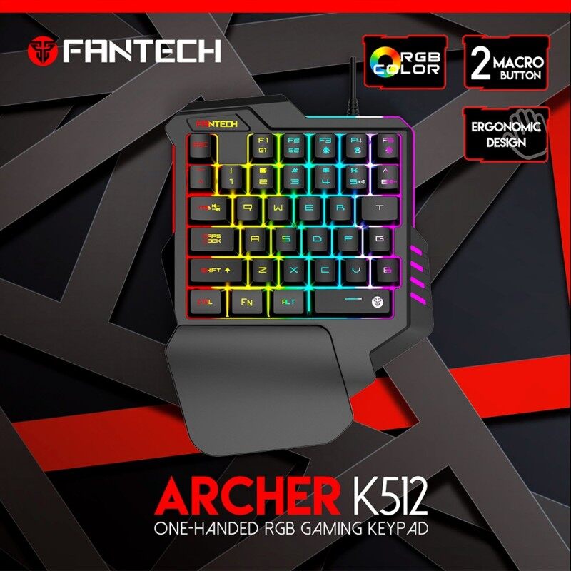 FANTECH ARCHER K512 One-Handed RGB Gaming Keypad Malaysia
