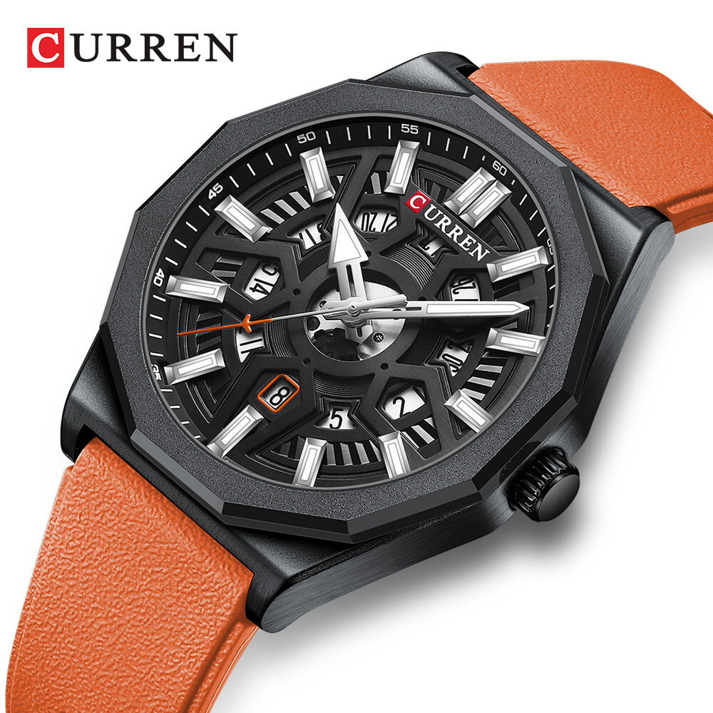 CURREN Men Watch Top Brand Luxury Original Business Waterproof Calendar Male Clock Silicone Sport Quartz Man Wristwatch