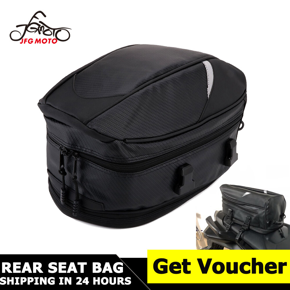 JFG MOTO Motorcycle Tail Bag Waterproof Motorbike Travel Luggage Bag