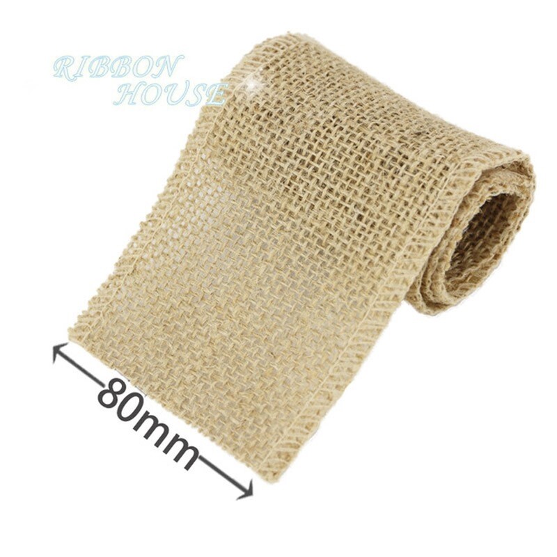 Natural Jute Burlap Lace Ribbon Lace Trim Edge Wedding Decoration