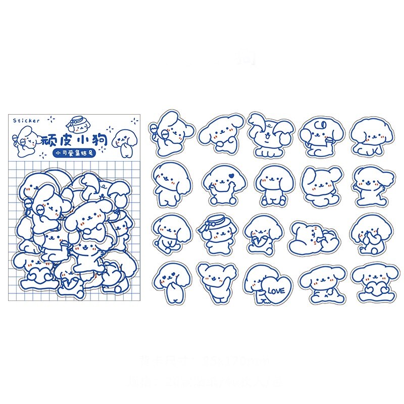 40 Pcs Simple Waterproof PET Cartoon Stickers Creative Handbook Deco DIY Stickers