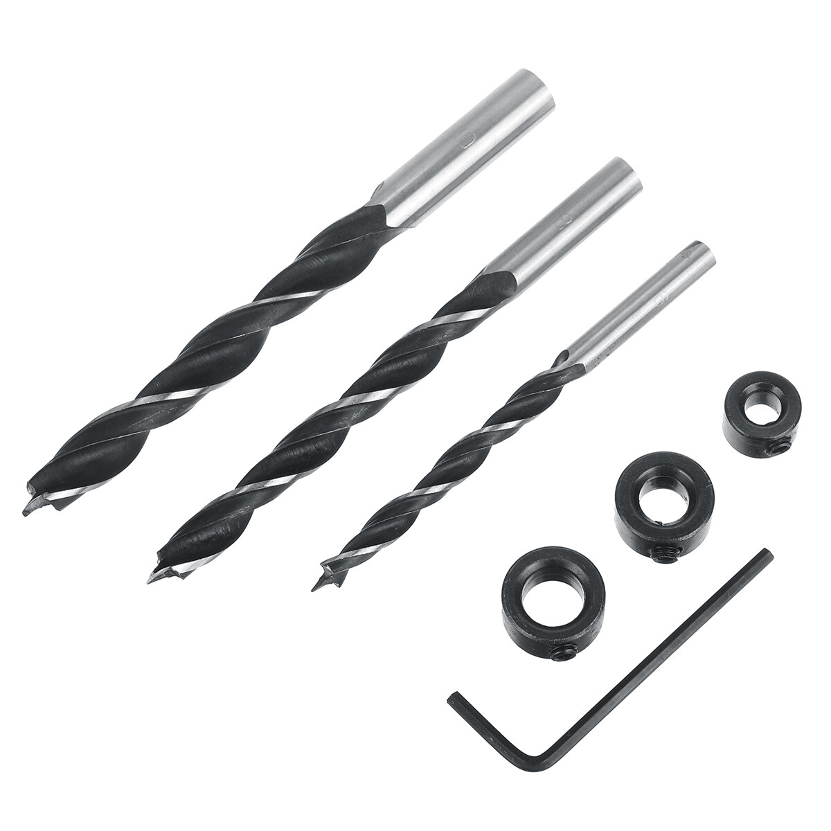 7 Pcs Mũi Khoan Bậc Xoắn + Vòng Cữ Chặn Sâu Set Cho Khuôn Dẫn Lỗ Khoan Hốc Dụng Cụ Hướng Dẫn