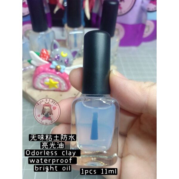 Ready Stock 无味粘土防水亮光油 轻粘土 软陶土 树脂土odorless Clay Waterproof Gloss Top Coat Bright Oil 11ml Lazada