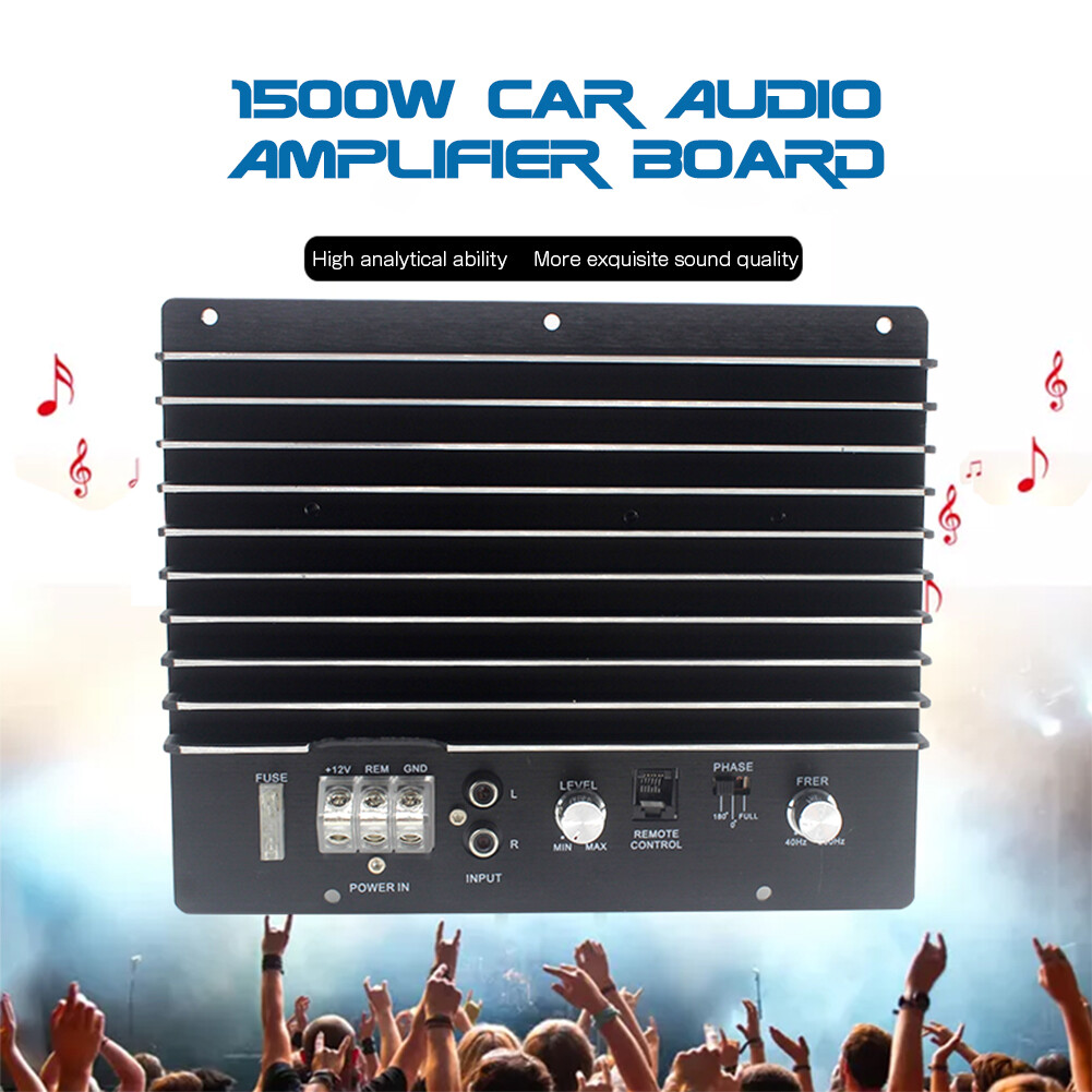 Janedream 1500W 12V Car Audio Power Amplifier Subwoofer Powerful Bass Board DIY Amp Board For Auto Player