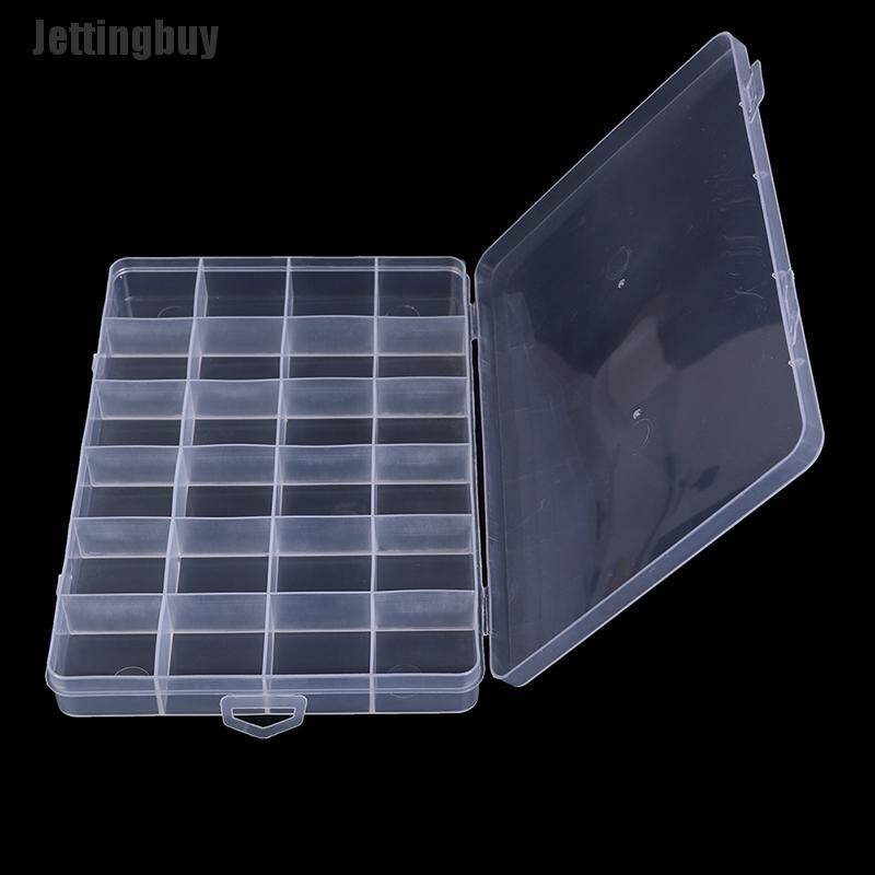 [Jettingbuy] Hộp Nhựa 24 Ngăn Hộp Đựng Hạt Trang Sức Hộp Đựng Đồ Thủ Công