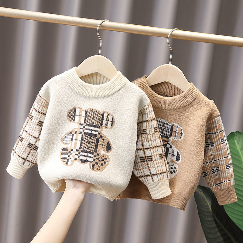 Boys' Sweaters, Children's Sweaters, 2021 Autumn and Winter New Baby Boys' Pullover Base Sweaters