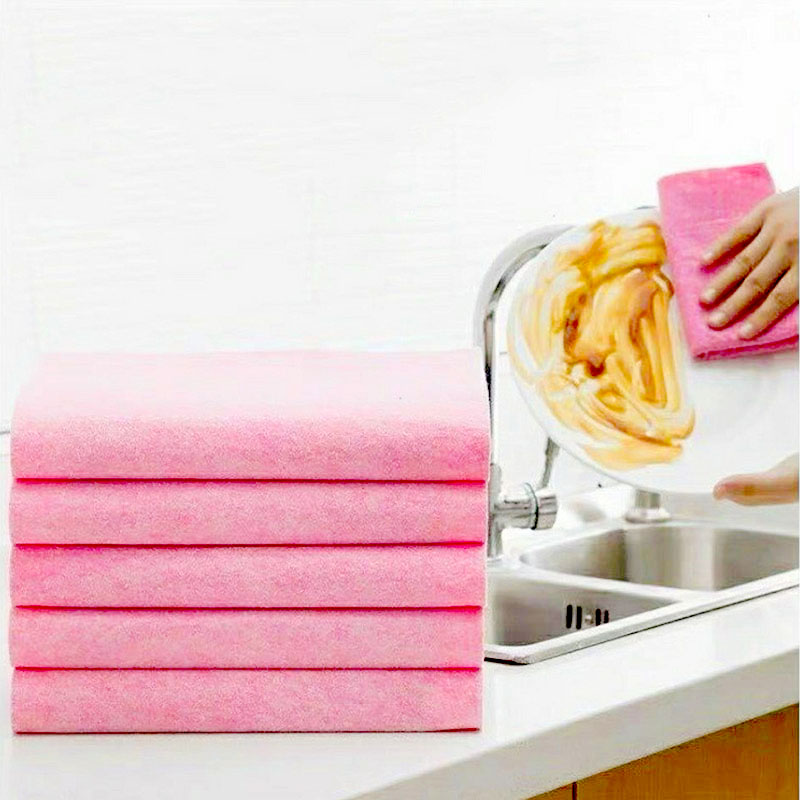 Houseeker 3 Miếng Vải Làm Sạch Vỏ Dừa Huyền Diệu, Khăn Lau Đĩa Vi Sợi Miếng Vải Thấm Hút Cho Nhà Bếp