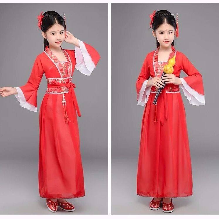 Children's costume hanfu Ru princess skirt ancient Chinese fairy costumes children clothes high-ranked imperial concubine clothing girls
