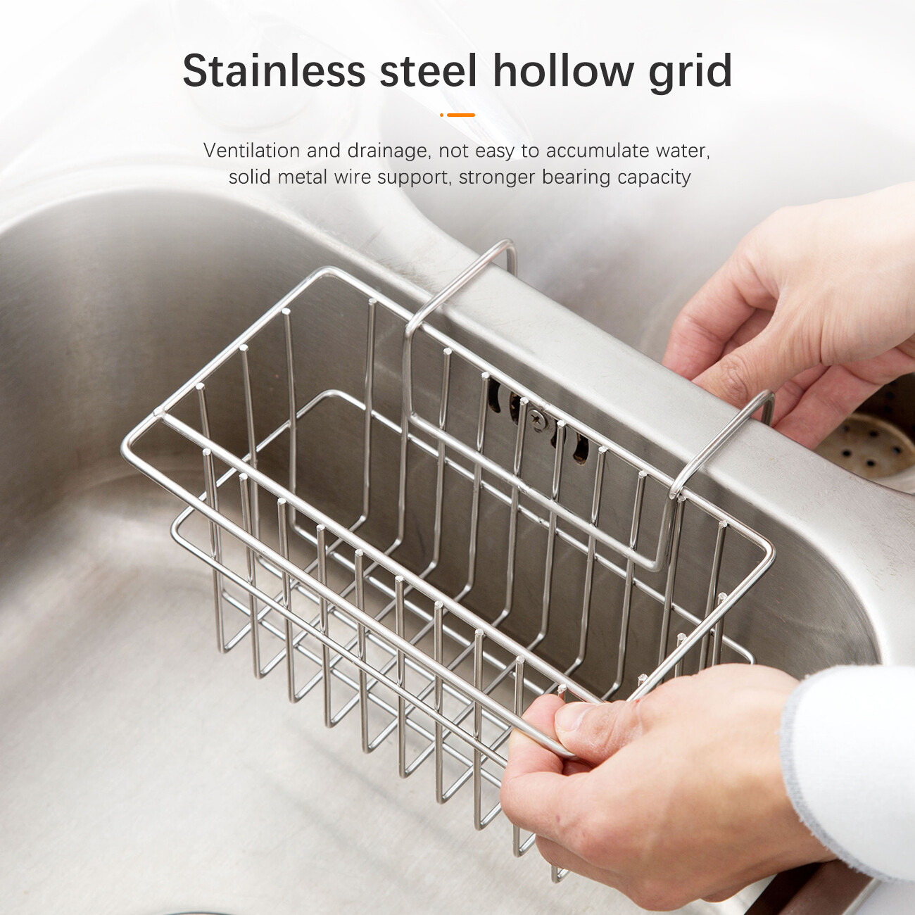 CNMF PP Desktop High-Capacity Durable Drain Wipe Storage Shelf Kitchen