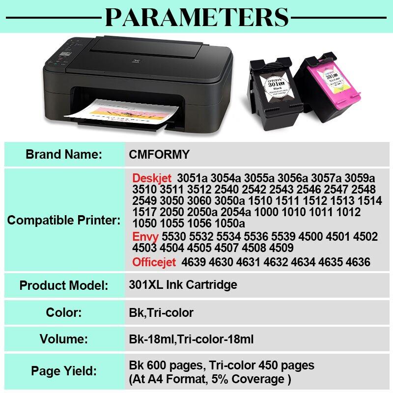1 Black Ink Cartridge Compatible For Hp 301 301xl Ink Deskjet 1050 2050 3050 2150 1510 2540 Printer Full Ink Lazada Singapore