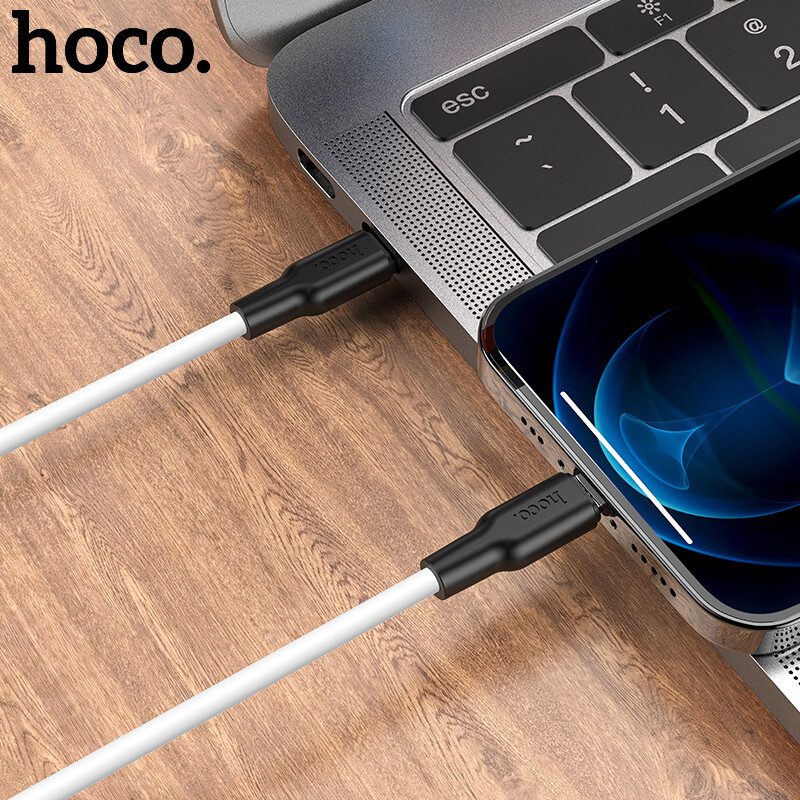 HOCO  X21 Plus USB C Cable to Lightning Cable For iPhone 12 Mini  For iphone 12 Pro Max PD20W  Fast Charging Type C Cable to iphone Data Cable For Macbook Pro