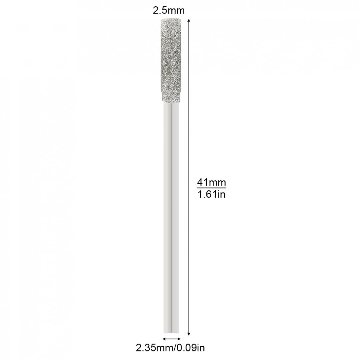 Chgimposs 5 cái/bộ mũi khoan mài 2.35mm x 2.5mm Bộ phụ kiện mài điện