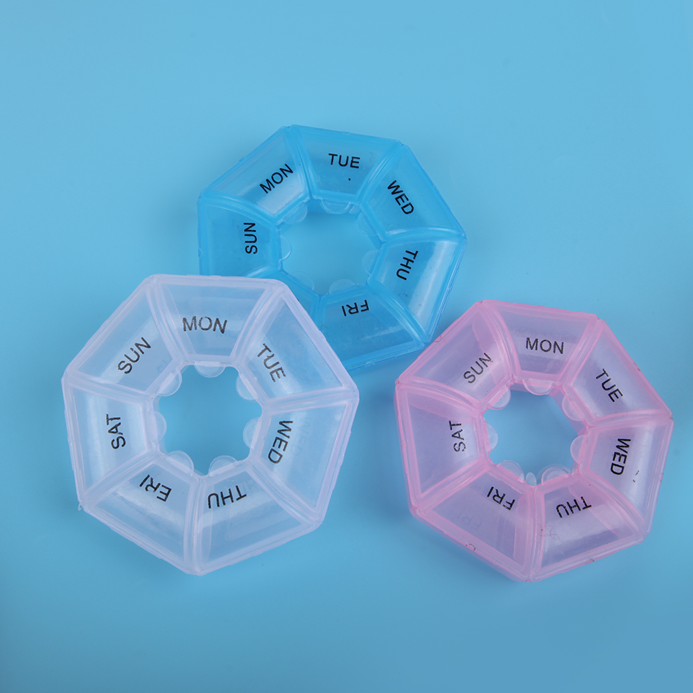 7 Grids Portable Weekly Pill Box Storage Container Mini Medicine Organizer Tablet Dispenser Splitters