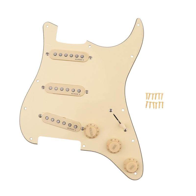 Baoblade Cream Yellow Single Coiled Alnico V Pickguard For Strat Electric Guitar Malaysia