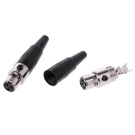 Veli ขี้อาย 1 PC 3pin ปลั๊กตัวเมีย MINI TA3F XLR ขั้วต่อไมโครโฟนเสียงตัวแปลงไมโครโฟน INT: หนึ่งขนาด