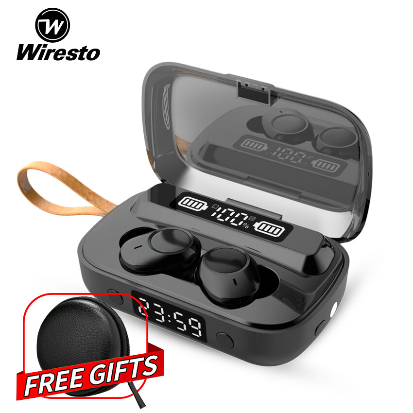 wiresto true wireless earbuds mini bluetooth 5.0