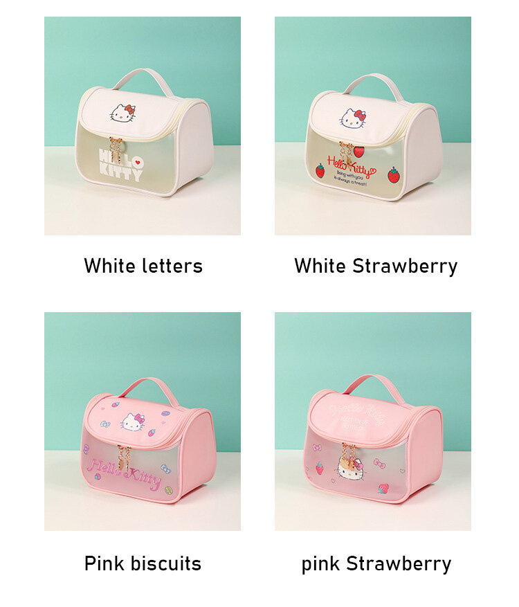 Explosions HelloKitty scrub cosmetic bag large waterproof portable hook washing storage package wholesaleExplosions HelloKitty scrub cosmetic bag large waterproof portable hook washing storage package wholesale