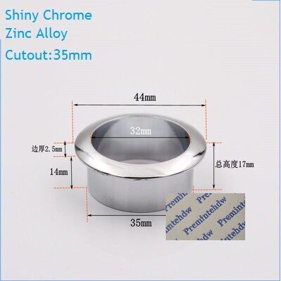 4Pcs Matte Black Chrome Coffee Copper Zinc Desk Table Desktop Grommet Flange Cable Outlet Tidy Wire Hole Cover Wire Management