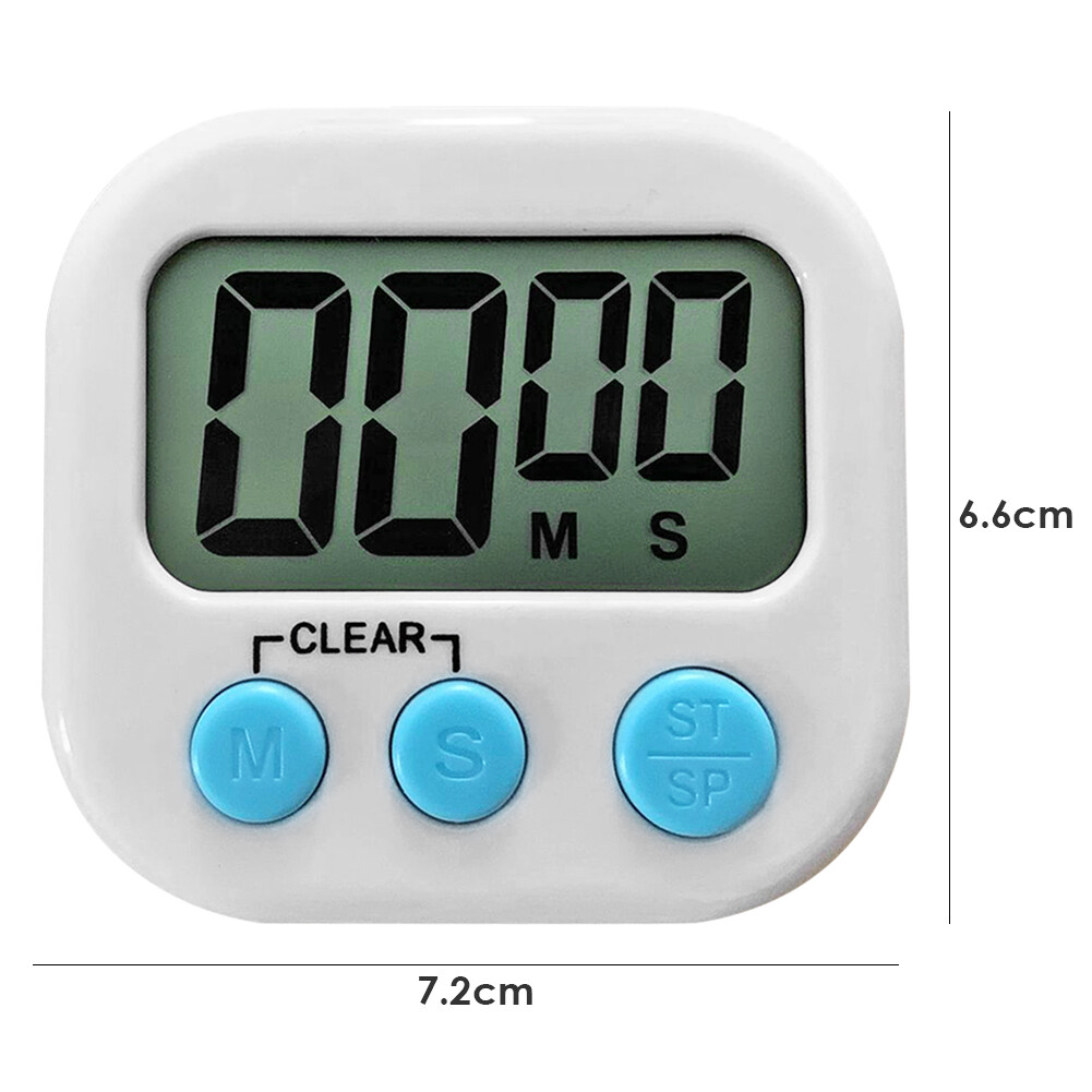 [Chinatera] Cute Mini LCD Electronic Digital Display Screen Timer Magnetic Kitchen Cooking Table Countdown Alarm Clock Stopwatch with Stand