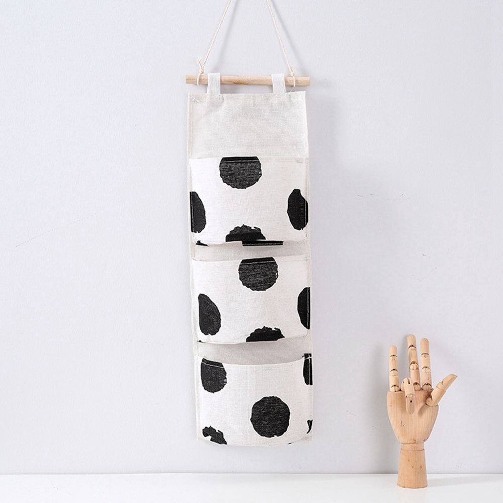 1pc Decorative Sundries 6 Pockets Waterproof Cotton Closet Bedroom Container Door Wall Storage Bags Home Storage Hanging Bag Pouch Holder