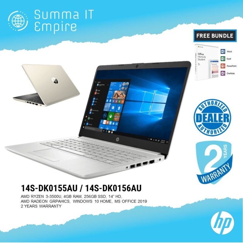 HP 14S-DK0156AU (Silver) / HP 445 G7 14 Laptop (Ryzen 5, 4GB, 256GB SSD, W10) Malaysia