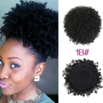 Synthetic Curly Hair Ponytail African American Short Afro Kinky
