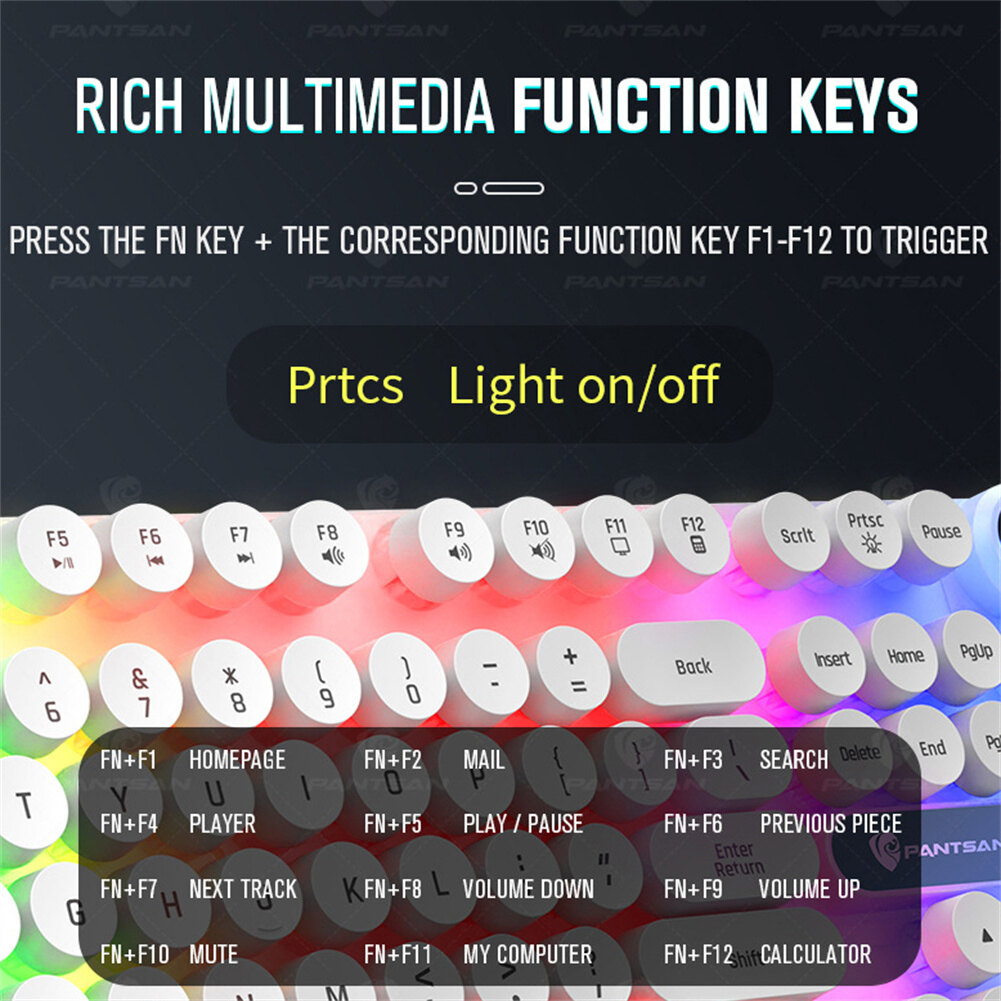 MV Wired Keyboard Mouse Set ful Backlight Ergonomic Mechanical 108 Keys Keyboard 3d Rollers Mouse For Computer Game