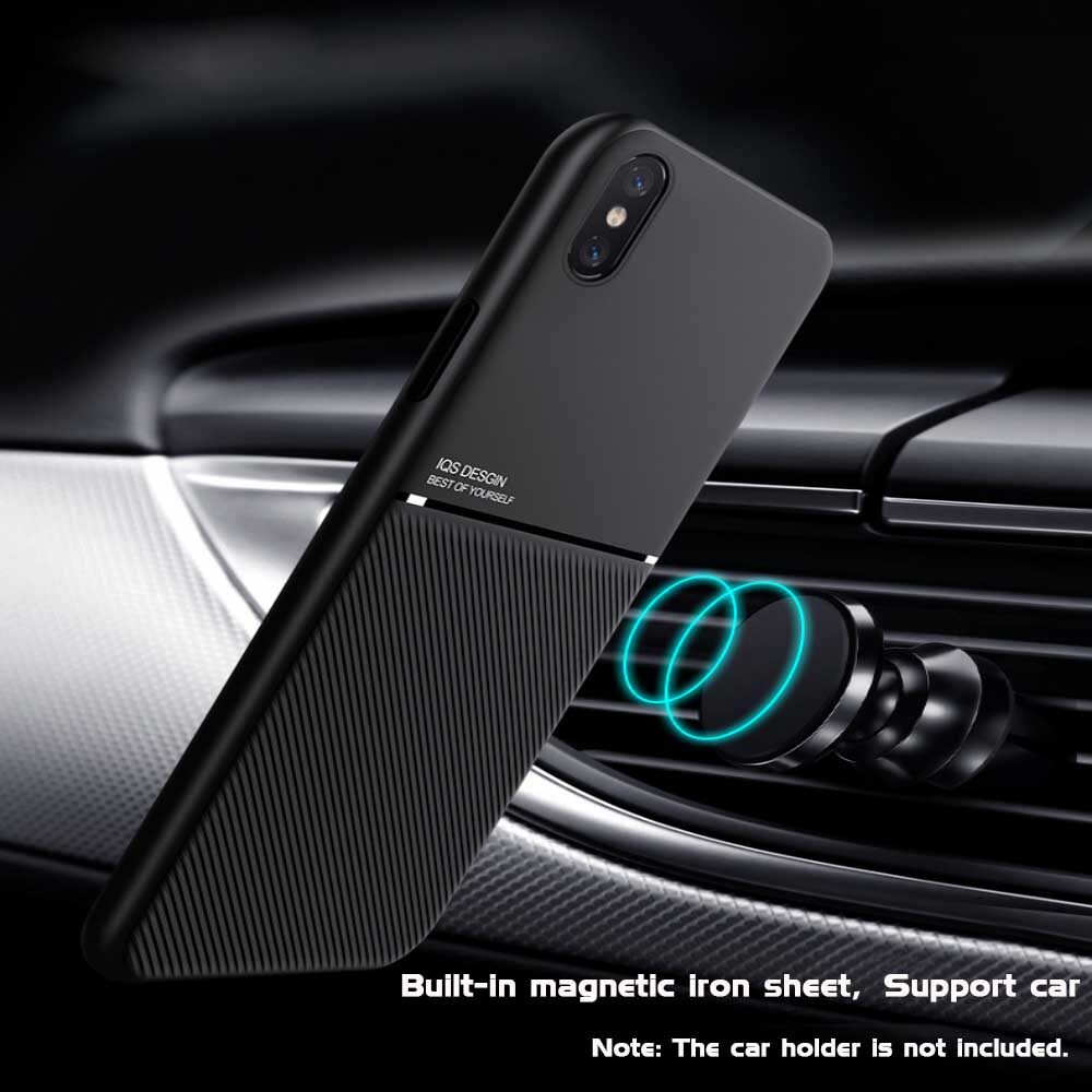 Ốp Điện Thoại Cho iPhone XR XS, Ốp Cho iPhone XS Max, Vỏ Từ Tính Ốp Lưng Chống Sốc Siêu Mỏng Vải Chéo Hỗ Trợ Xe Hơi
