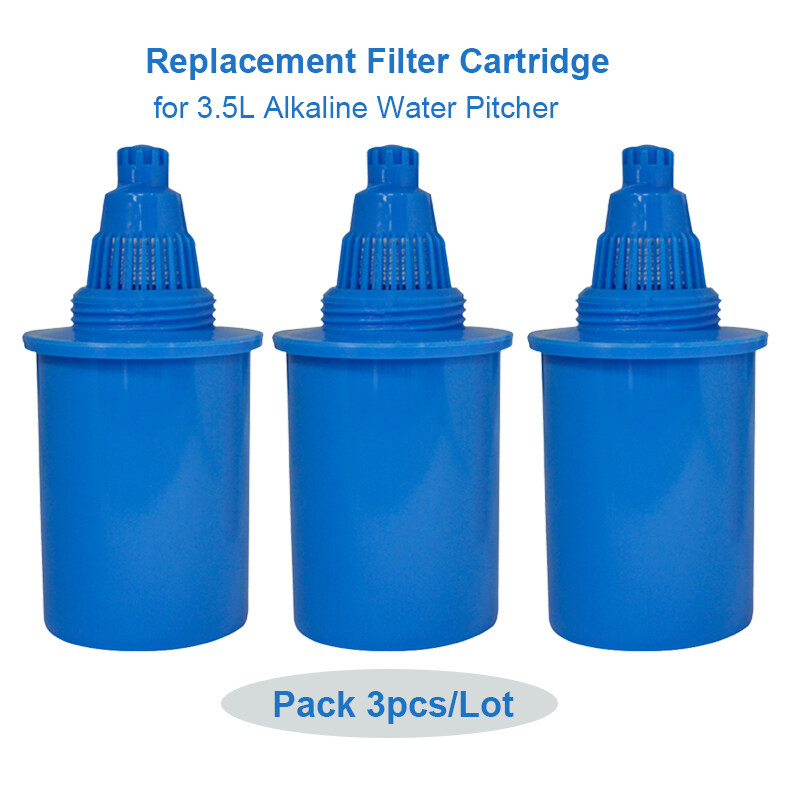 3 Pieces Replacement Filter Cartridge for 3.5L Wellblue hydrogen water